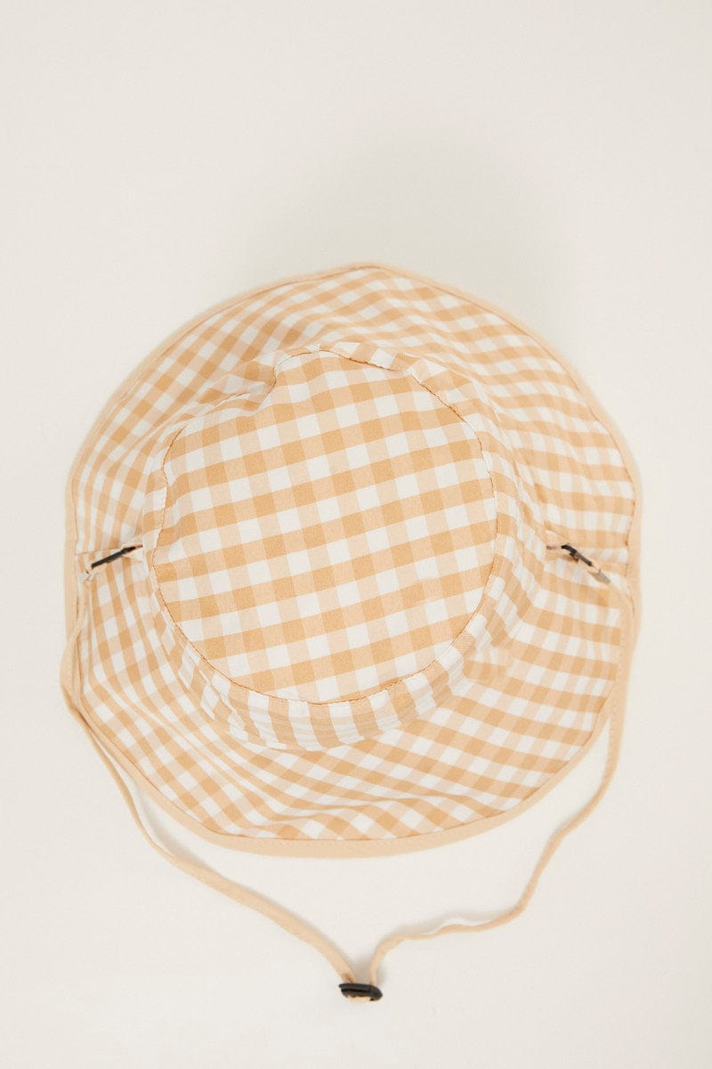GIFT Check Double Side Check Print Bucket Hat for Women by Ally