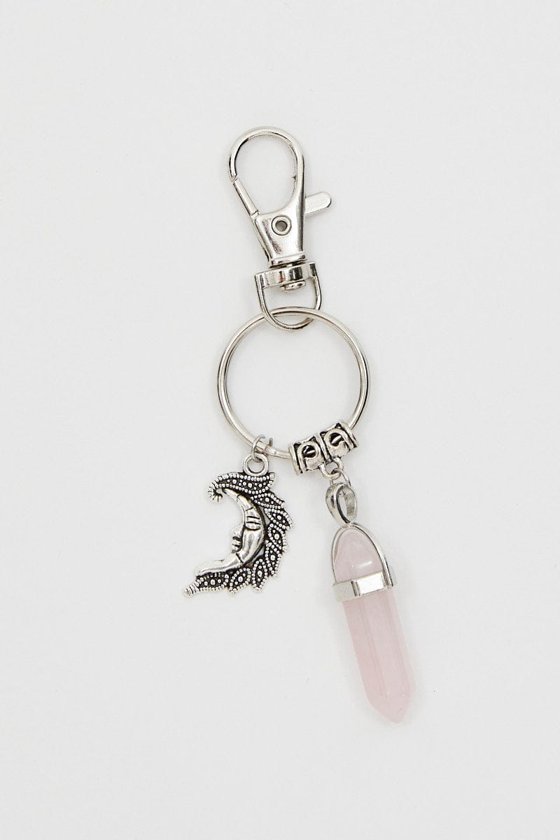 GIFT Pink Christmas Crystal Key Ring On Carding for Women by Ally