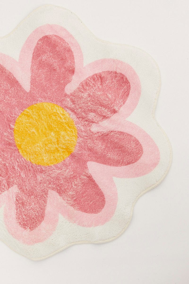 GIFT Pink Floral Shaped Bath Mat for Women by Ally