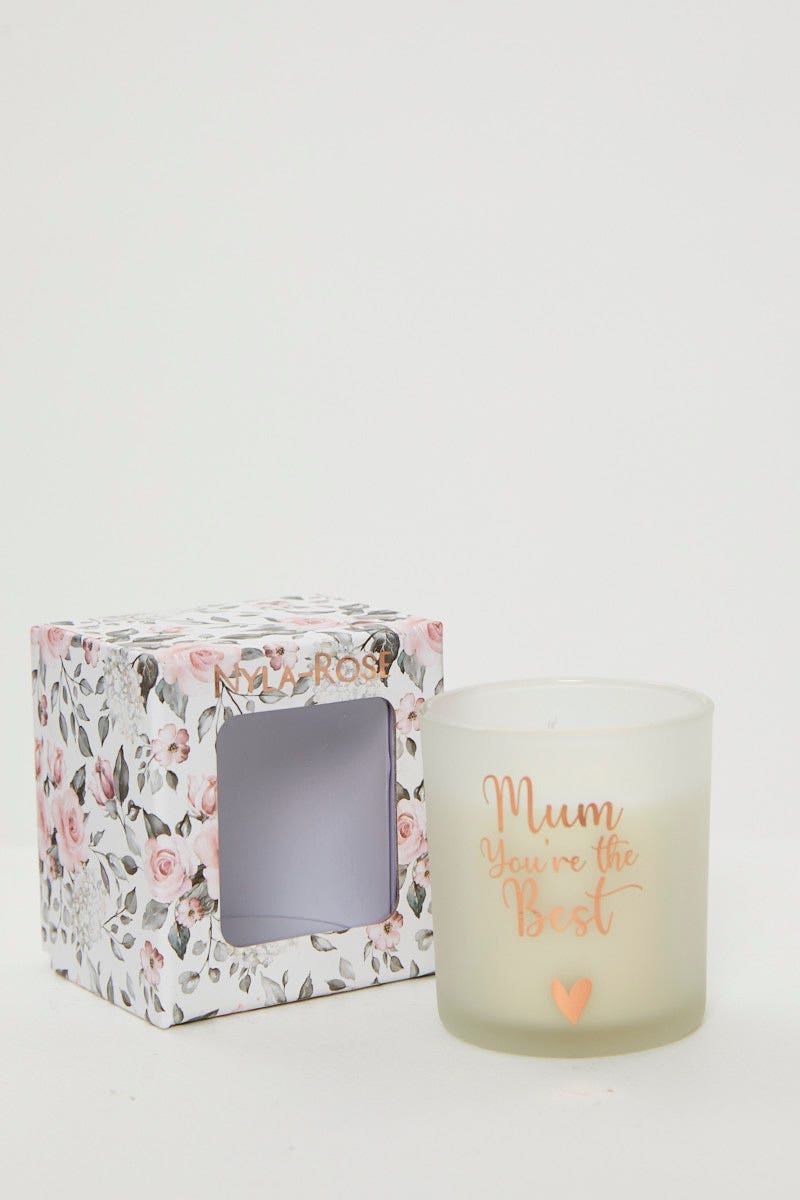 GIFT White Mothers Day Candle In A Box for Women by Ally
