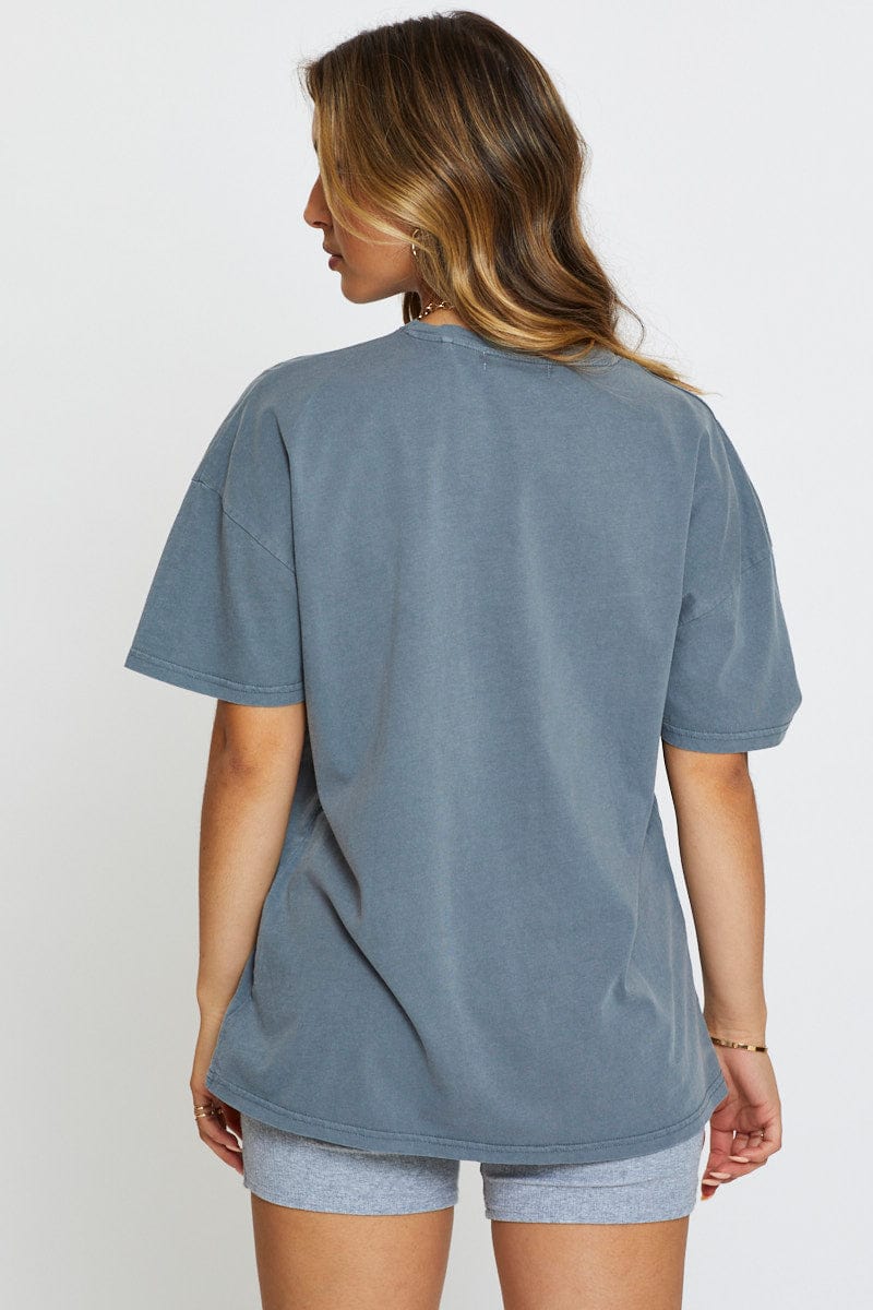 GRAPHIC T REGULAR Grey Graphic T Shirt Short Sleeve for Women by Ally