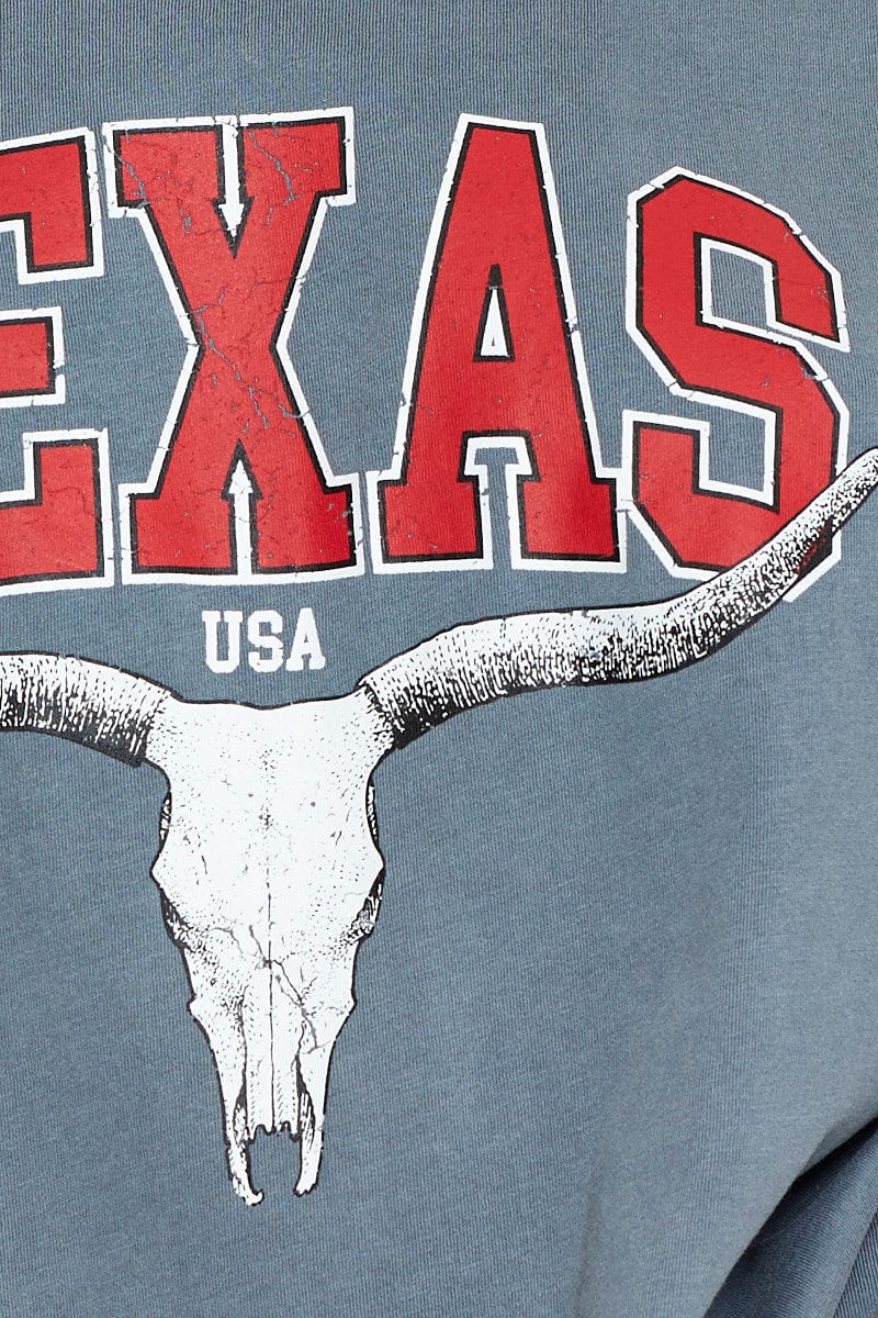 GRAPHIC T REGULAR Grey Graphic T Shirt Short Sleeve for Women by Ally