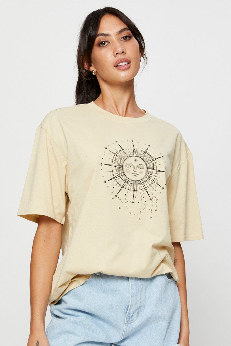 GRAPHIC T REGULAR Nude Graphic T Shirt Short Sleeve Relaxed for Women by Ally