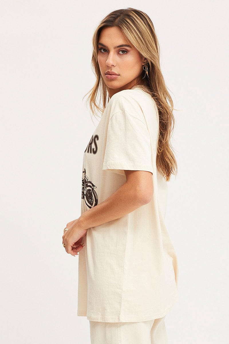 GRAPHIC TEE Camel Graphic T Shirt Short Sleeve for Women by Ally