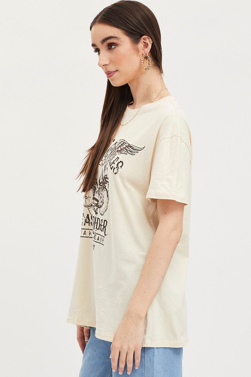 GRAPHIC TEE Nude Graphic T Shirt Short Sleeve for Women by Ally