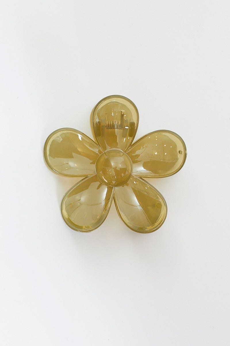 HAIR ACCESSORY Green Hair Claw Clip for Women by Ally