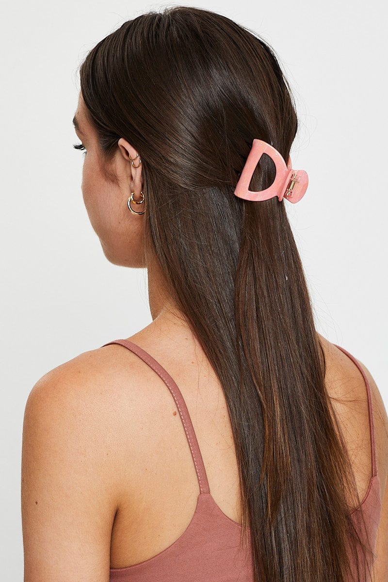 HAIR ACCESSORY Pink Hair Claw for Women by Ally