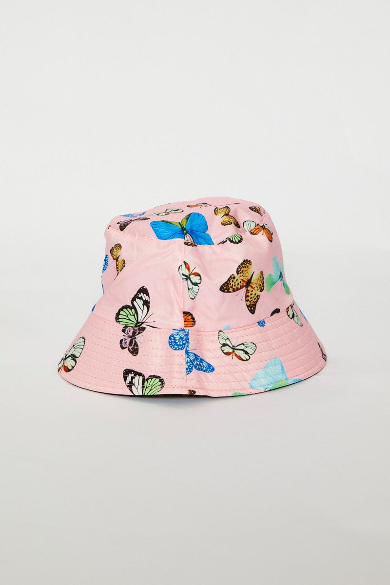 HATS Pink Bucket Hat for Women by Ally