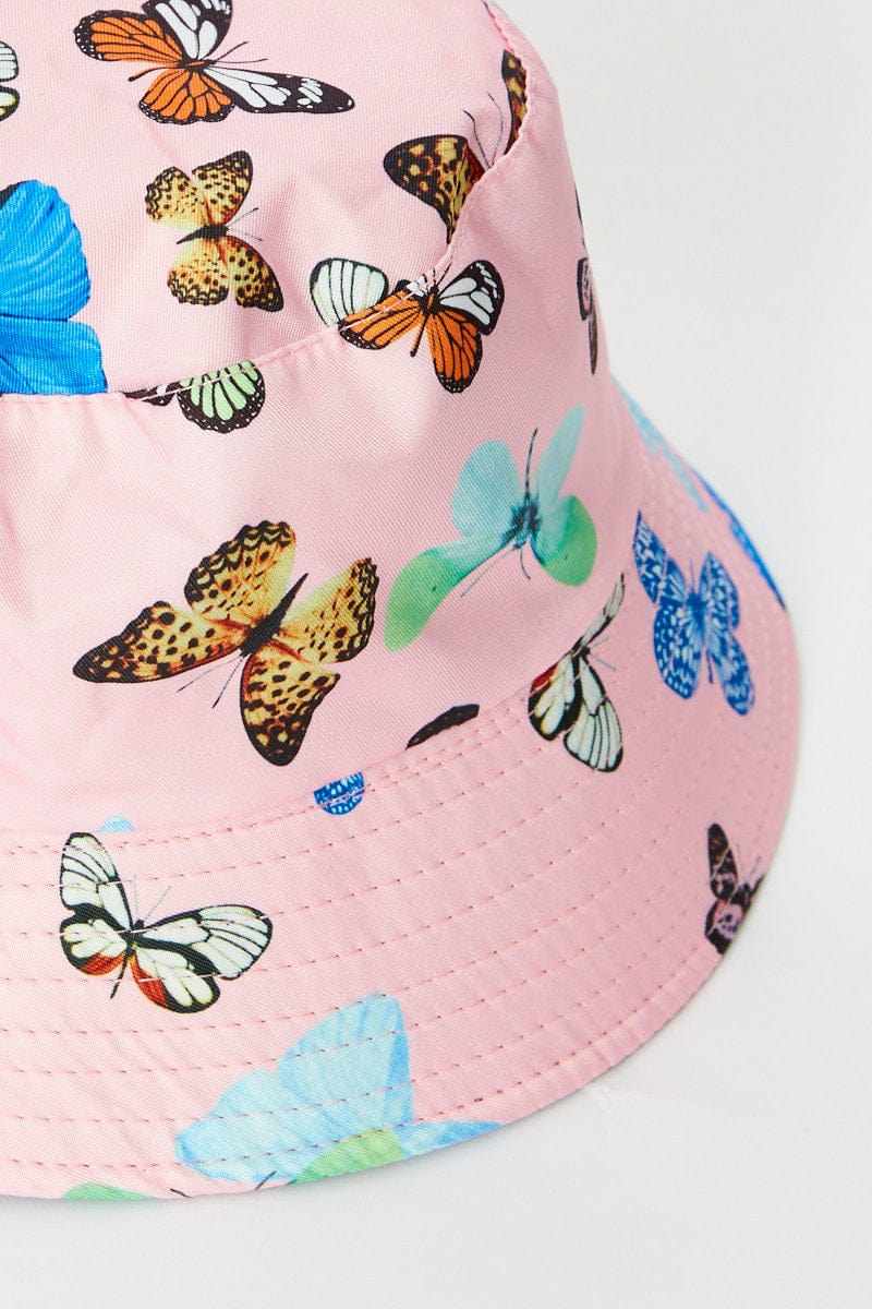 HATS Pink Bucket Hat for Women by Ally