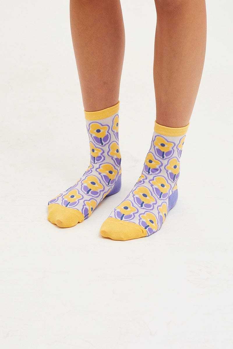 HOSIERY Print Socks for Women by Ally