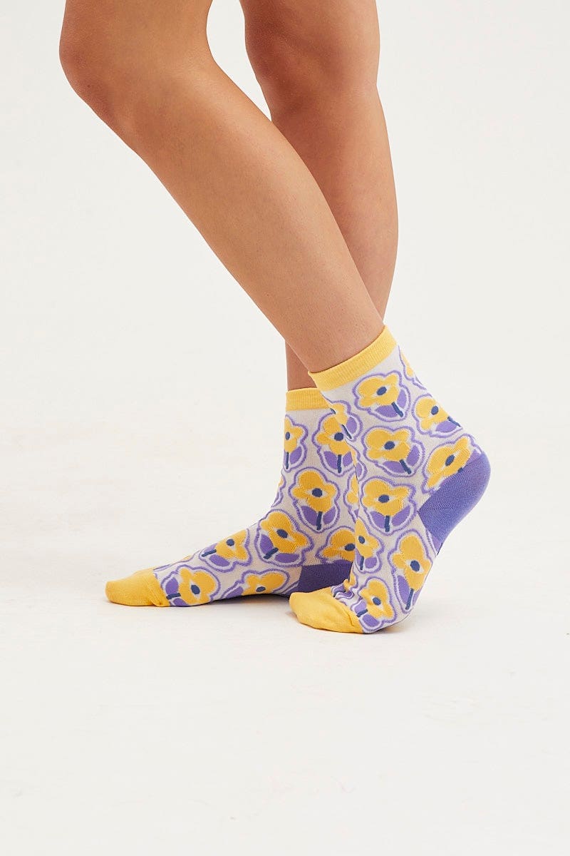 HOSIERY Print Socks for Women by Ally