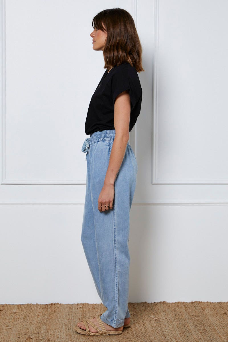 HW STRAIGHT LEG JEAN Blue Jeans High Rise Denim for Women by Ally