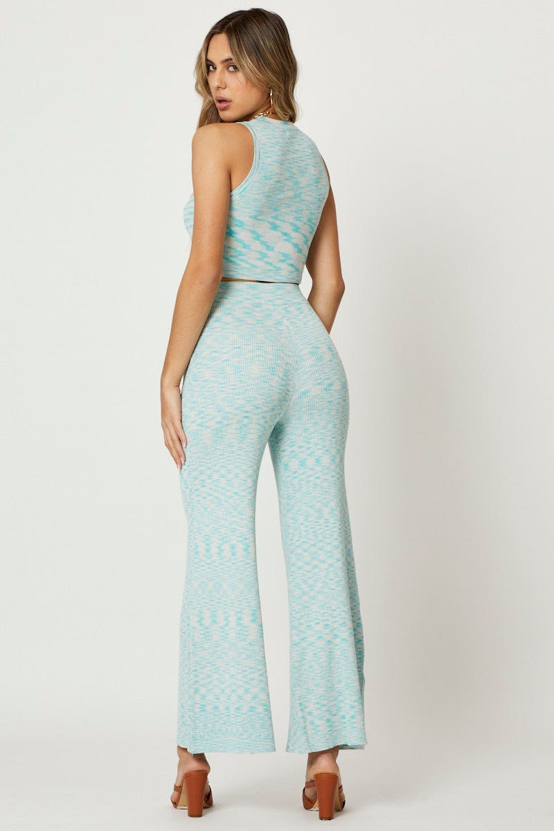 HW WIDE LEG PANT Print High Waist Pants Wide Leg for Women by Ally