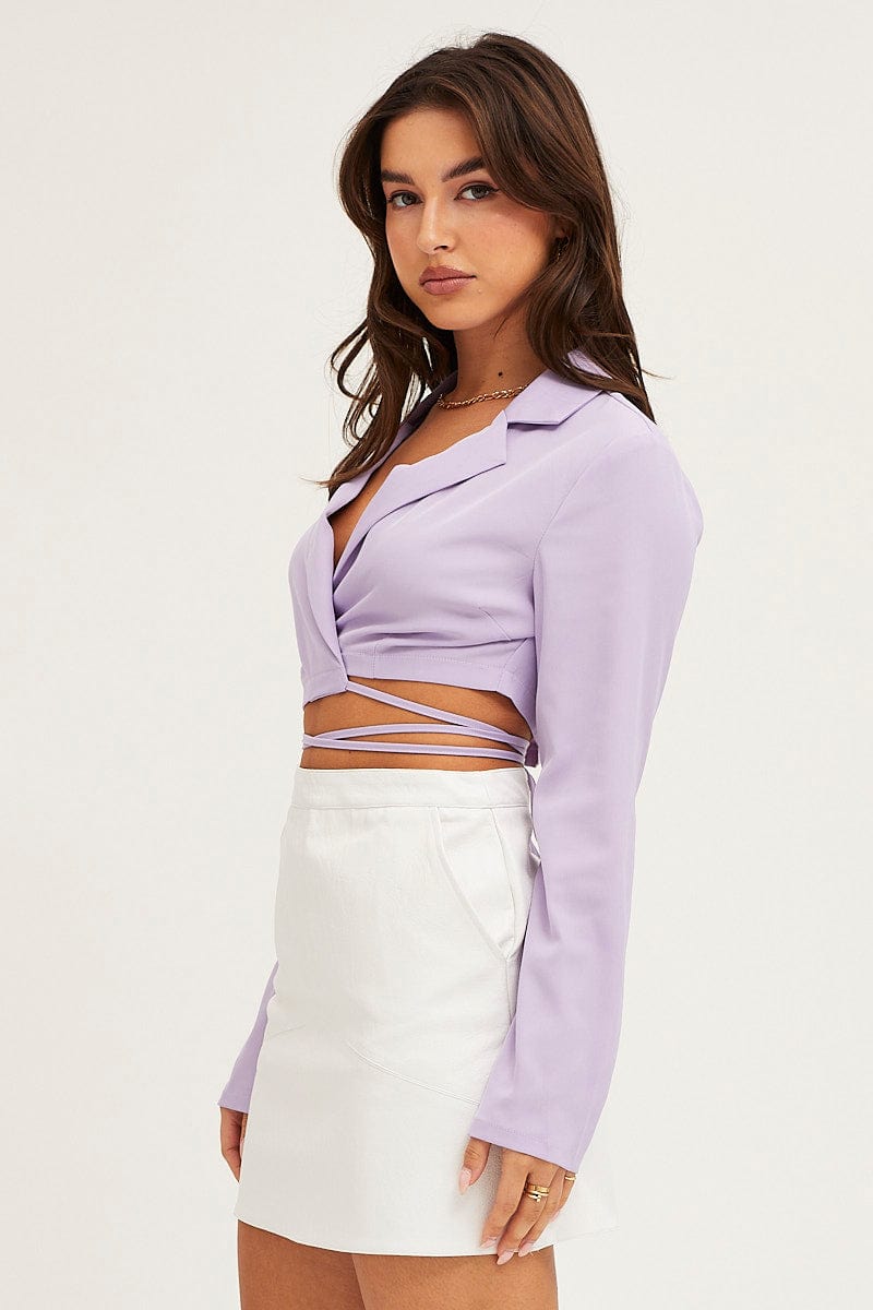 Lilac on sale crop jacket