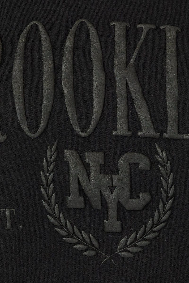 Black Brooklyn Graphic Tee for Ally Fashion