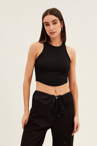 Black Basic Jersey Top | Ally Fashion