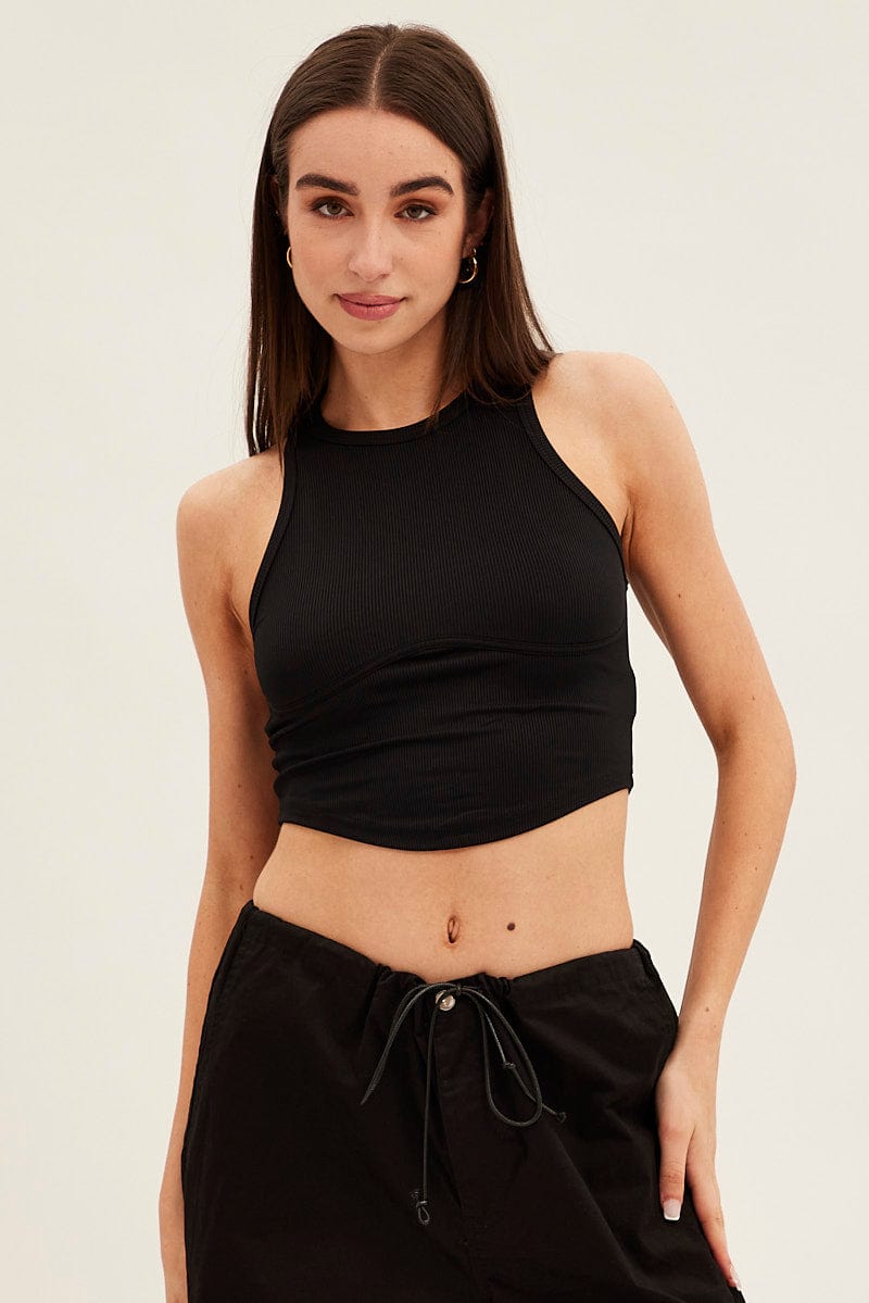 Black Basic Jersey Top for Ally Fashion