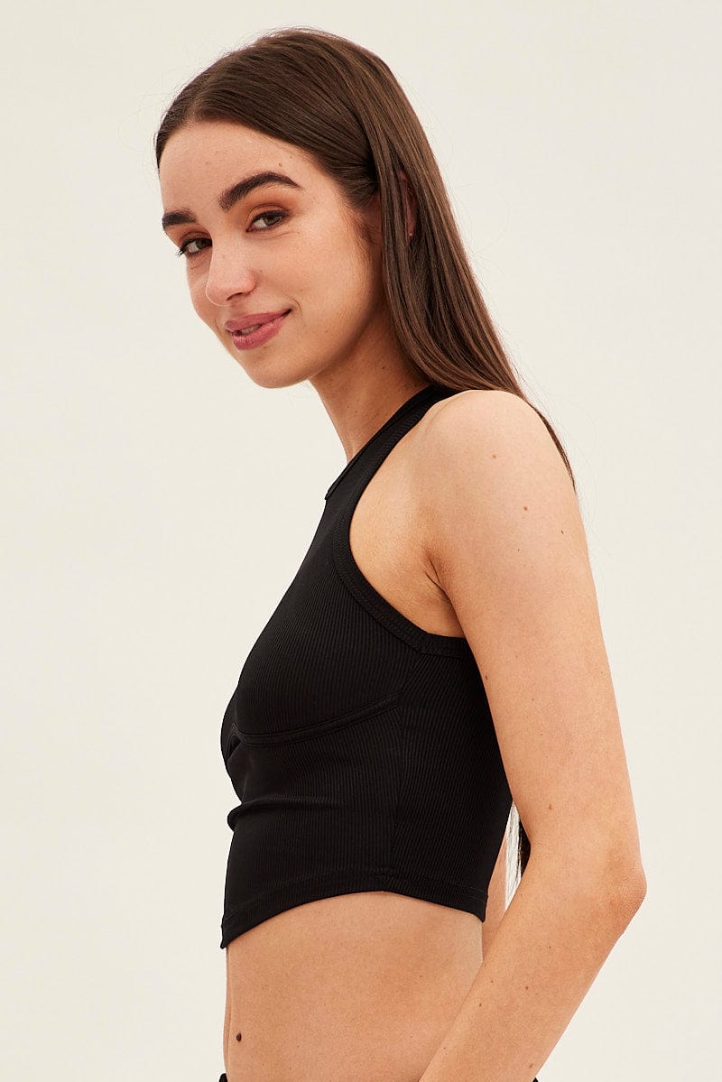 Black Basic Jersey Top for Ally Fashion