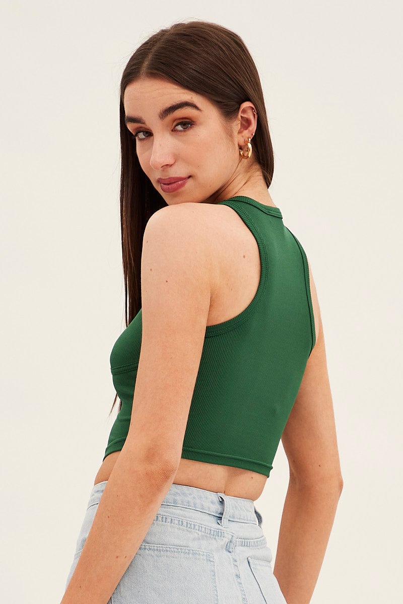 Green Basic Jersey Top for Ally Fashion