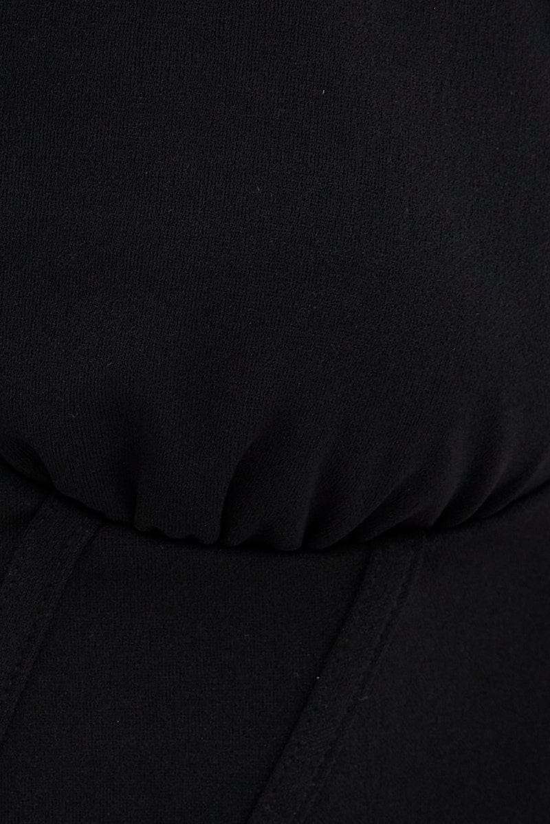 Black Halter Top Back Zip for Ally Fashion