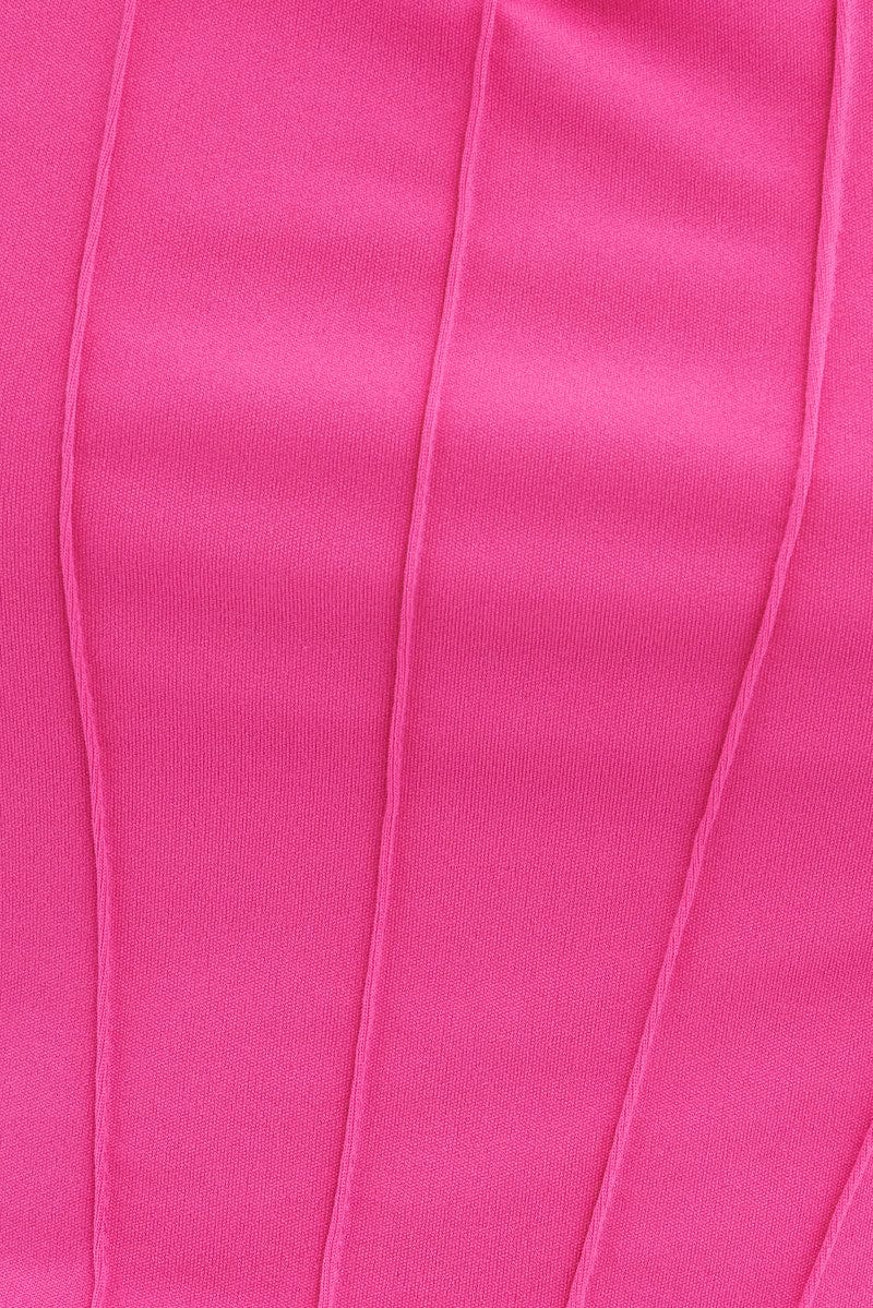 Pink Halter Pinch Crop Top for Ally Fashion