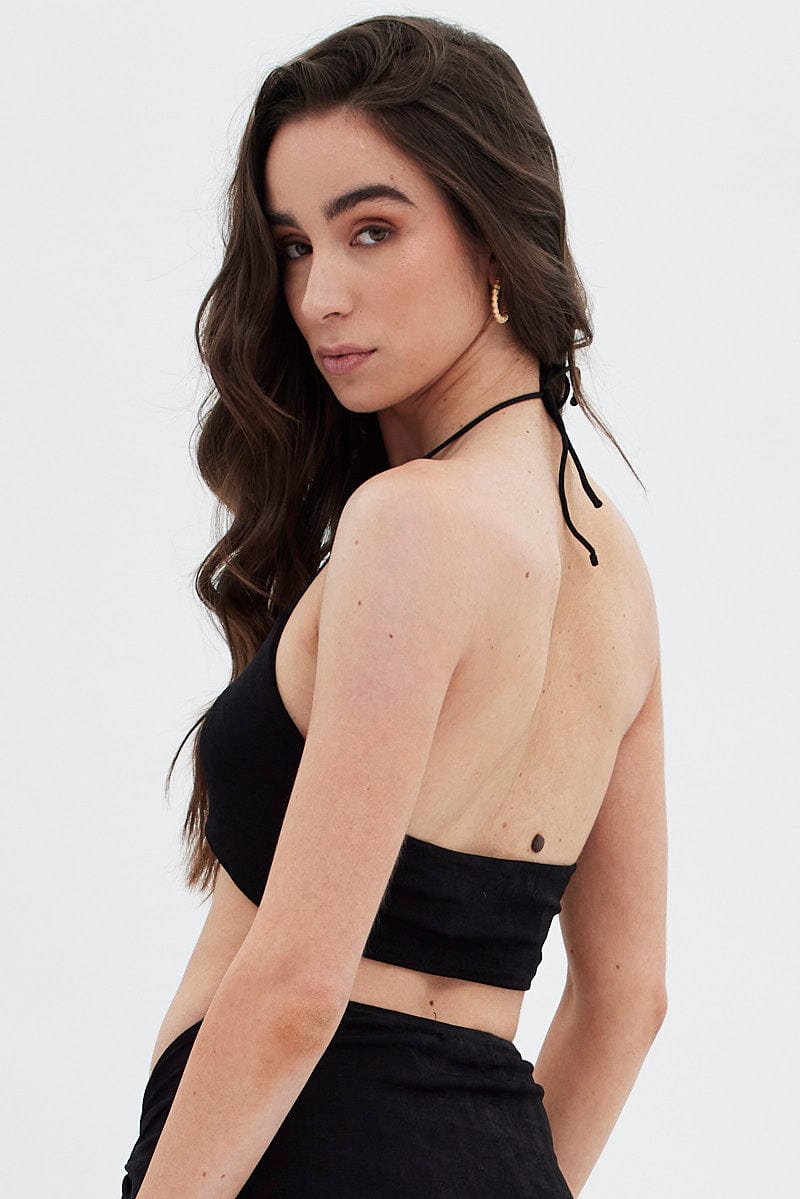 Black Halter Top for Ally Fashion