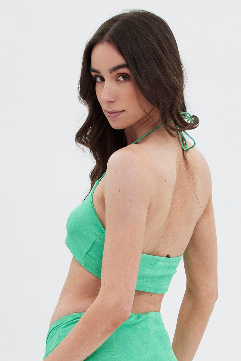 Green Halter Top for Ally Fashion