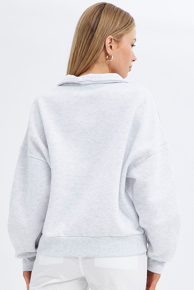 Grey clearance half sweater