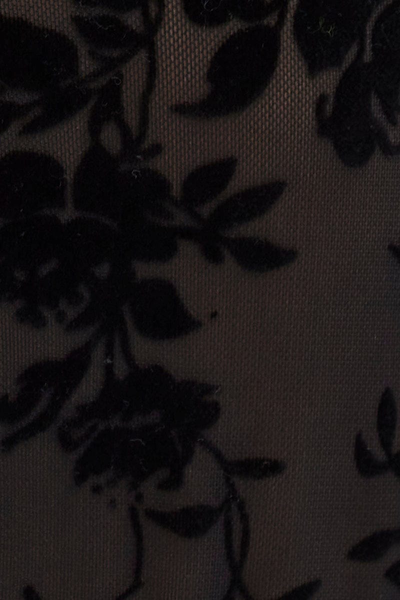 Black Laced Top Long Sleeves for Ally Fashion