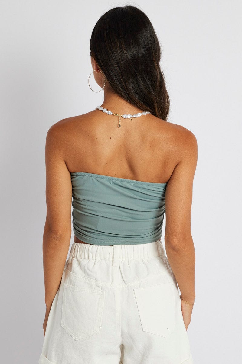 Green Bandeau Top for Ally Fashion