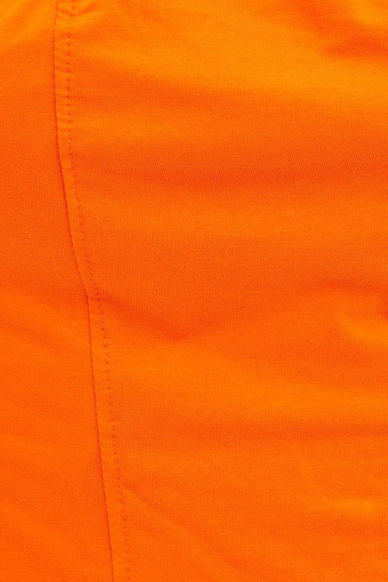 Orange Corset Bandeau Crop Top for Ally Fashion