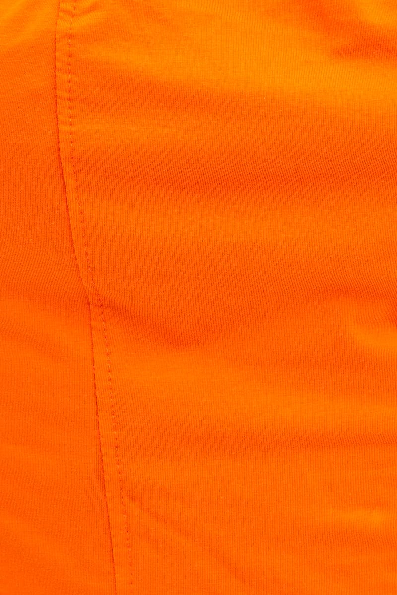 Orange Corset Bandeau Crop Top