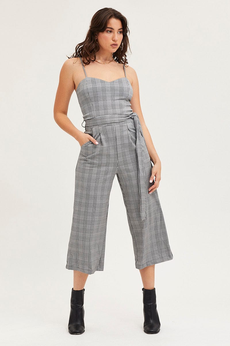 Women's Stripe Jumpsuit Sleeveless Ally Fashion - Main Image