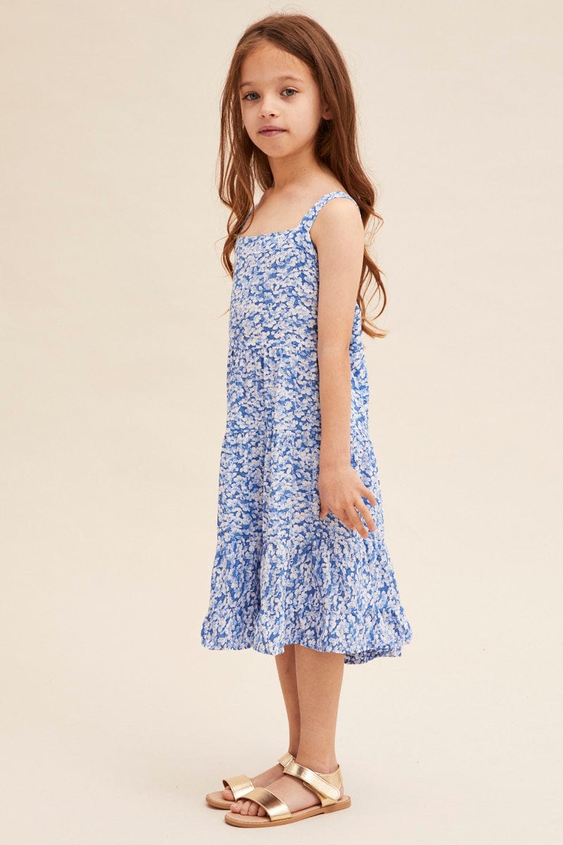 KIDS DRESS Print Kids Tie Back Maxi Dress for Women by Ally
