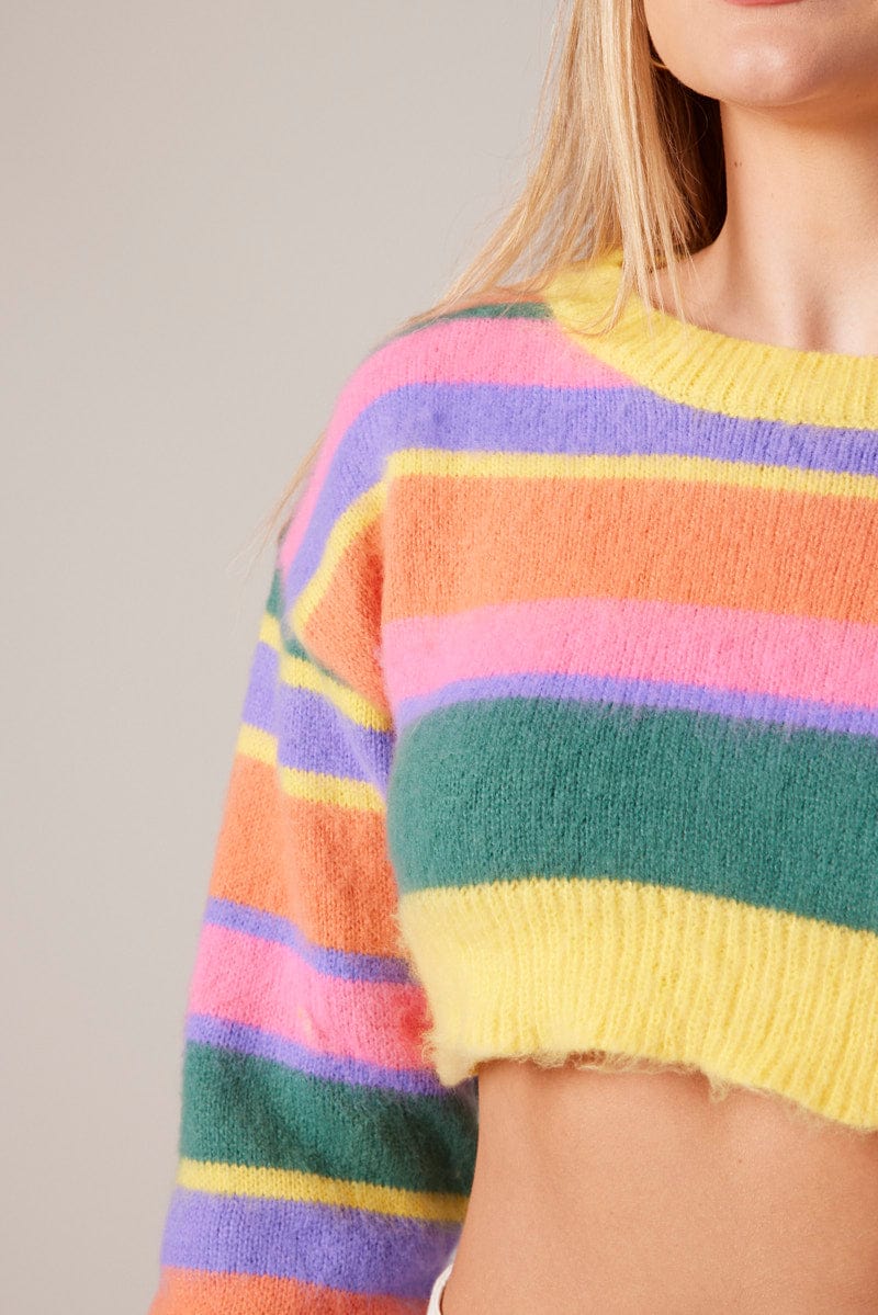 Multi Stripe Knit Jumper for Ally Fashion