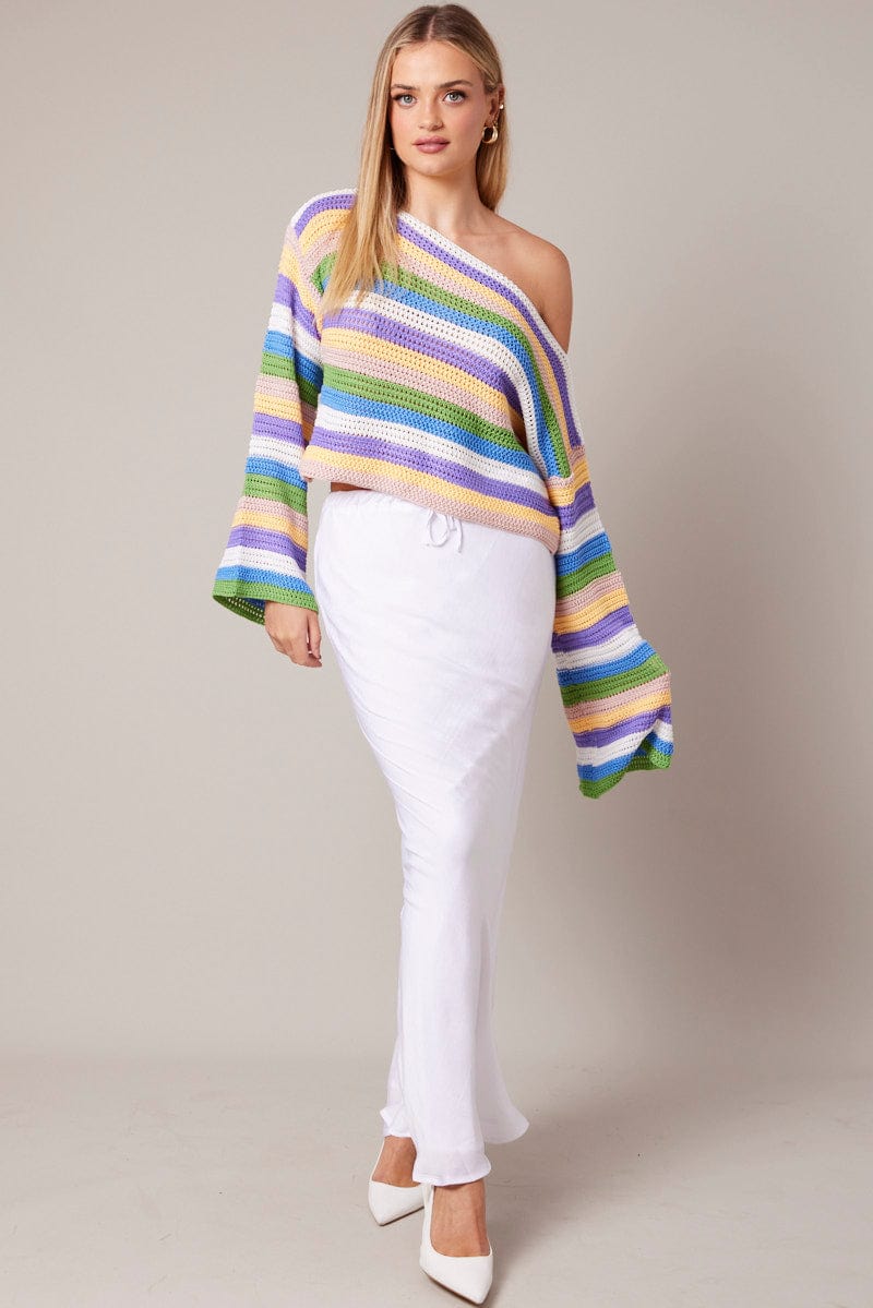 Multi Stripe Knit Jumper for Ally Fashion