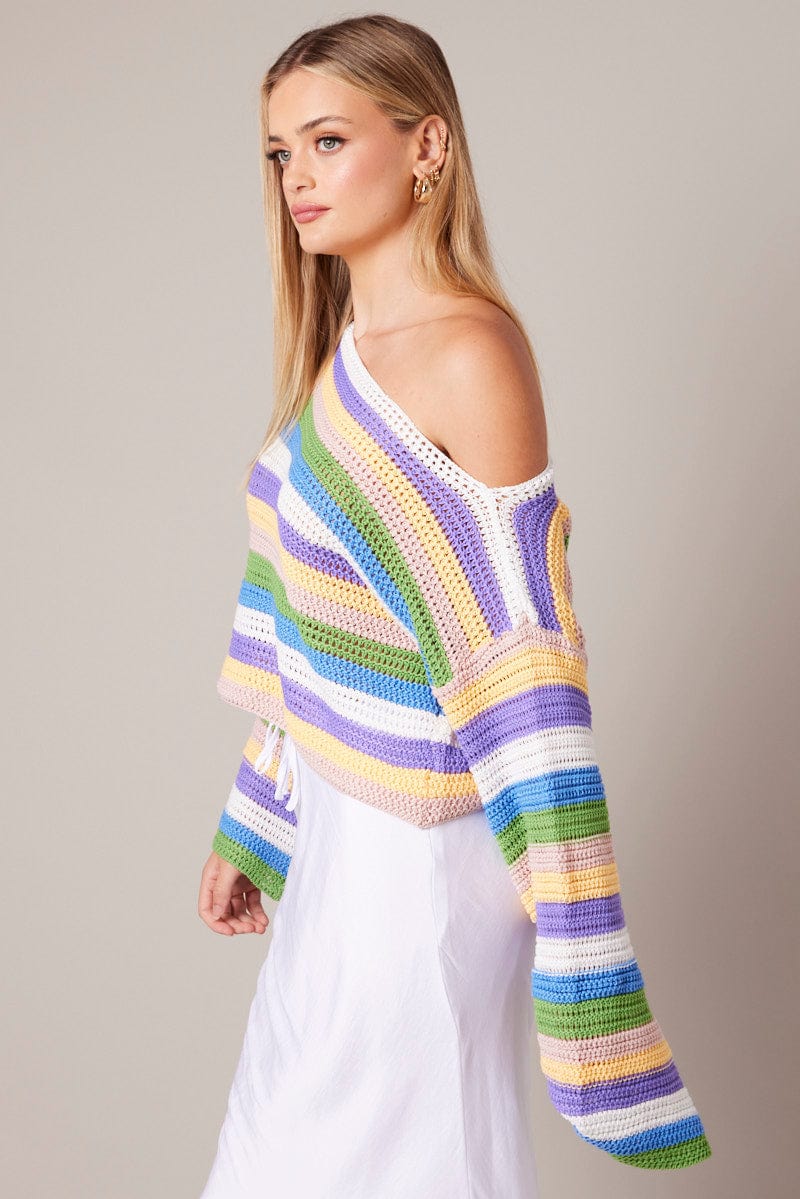 Multi Stripe Knit Jumper for Ally Fashion