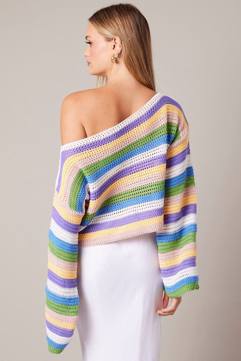 Multi Stripe Knit Jumper for Ally Fashion