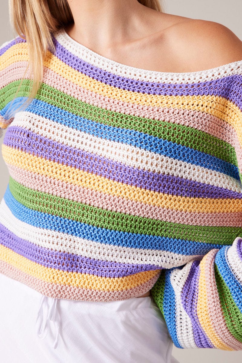 Multi Stripe Knit Jumper for Ally Fashion