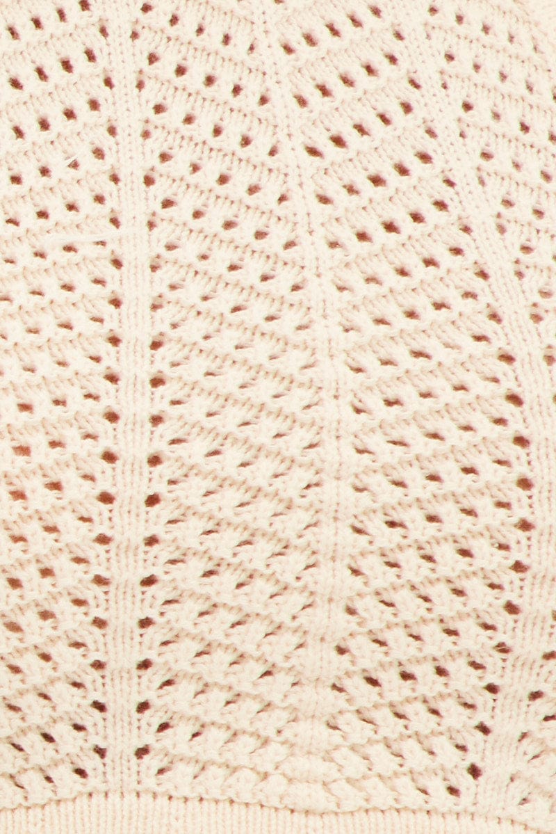 White Crochet Halter Neck Top for Ally Fashion