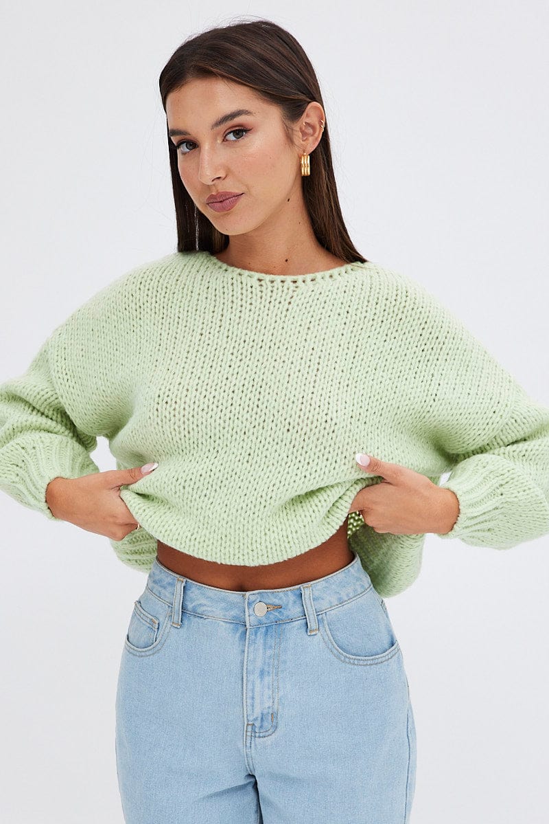 Green Oversized Sweater | Ally Fashion