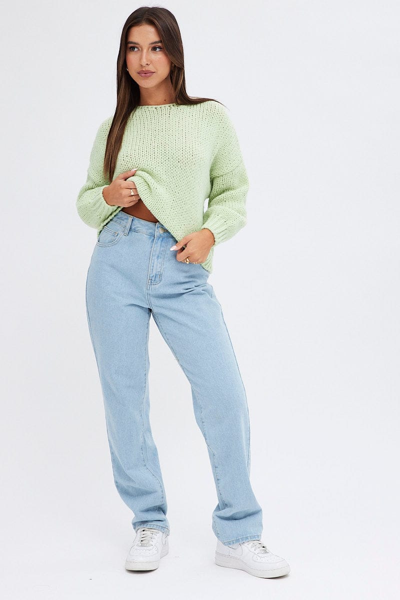 Green Oversized Sweater for Ally Fashion