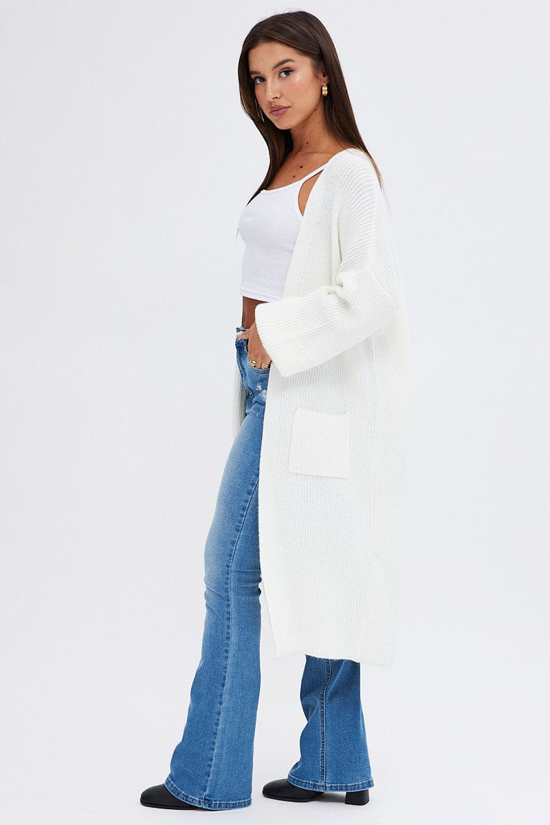 White maxi cardigan Clearance