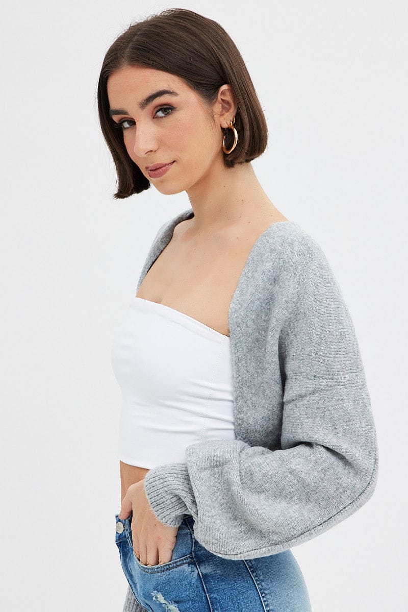 Grey Knit Shrug for Ally Fashion