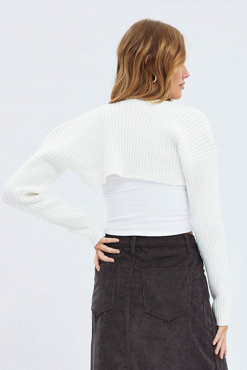 Cardigan shrug long discount sleeve