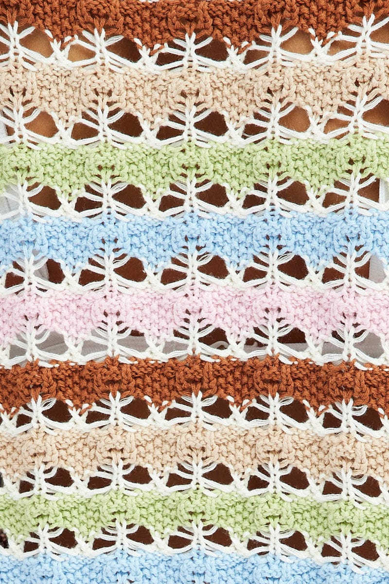 Multi Crochet Cardigan Long Sleeve for Ally Fashion