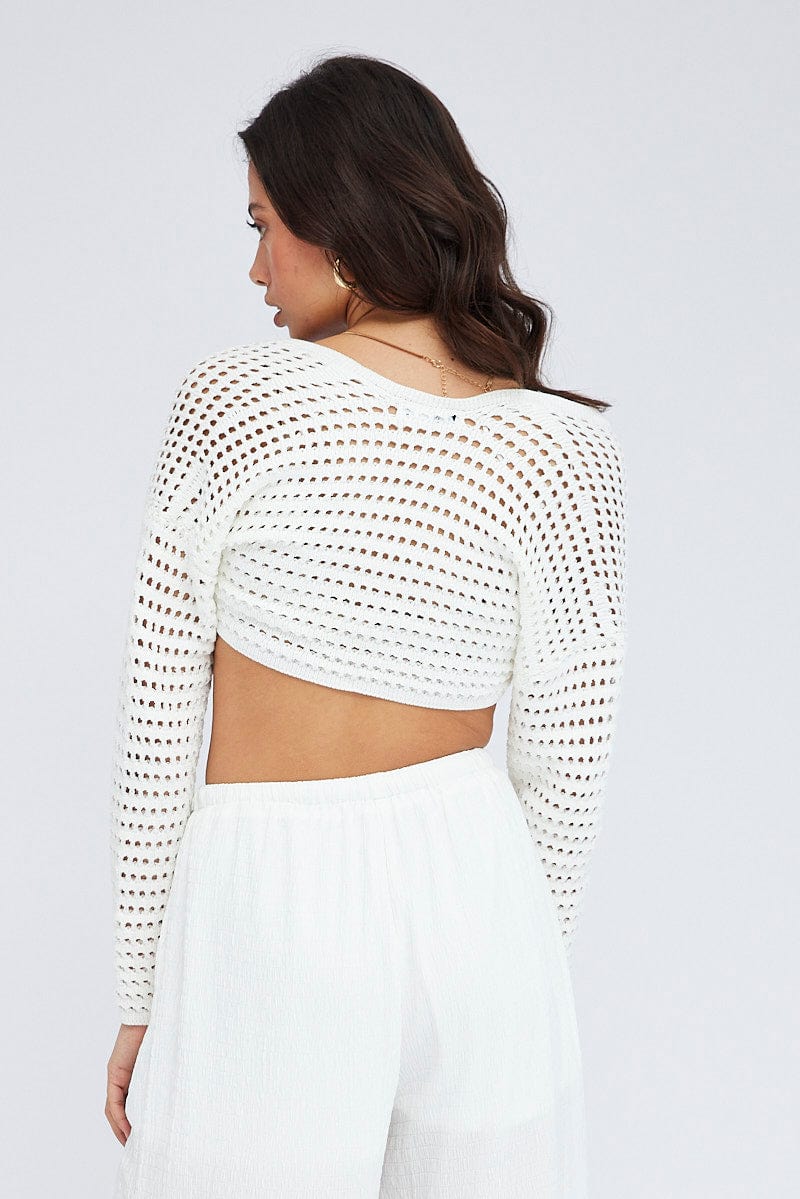 White Knit Shrug for Ally Fashion