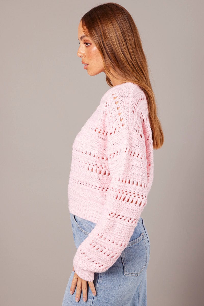 Arlo Boucle Knit Cloud Pink – SUKii boutique