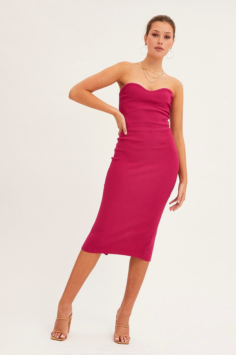 Magenta cheap bodycon dress