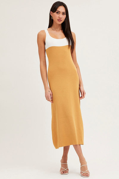 Women's Multi Colorblock Knit Dress | Ally Fashion